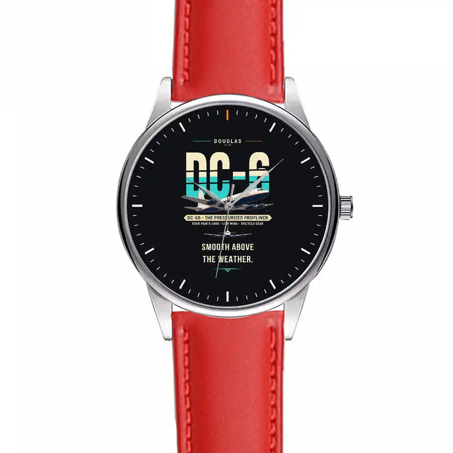 Douglas DC-6B - Original - Leather Strap - Red Leather Strap