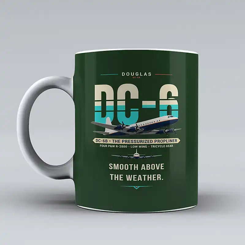 Douglas DC-6B - Original - Mug - Dark Green
