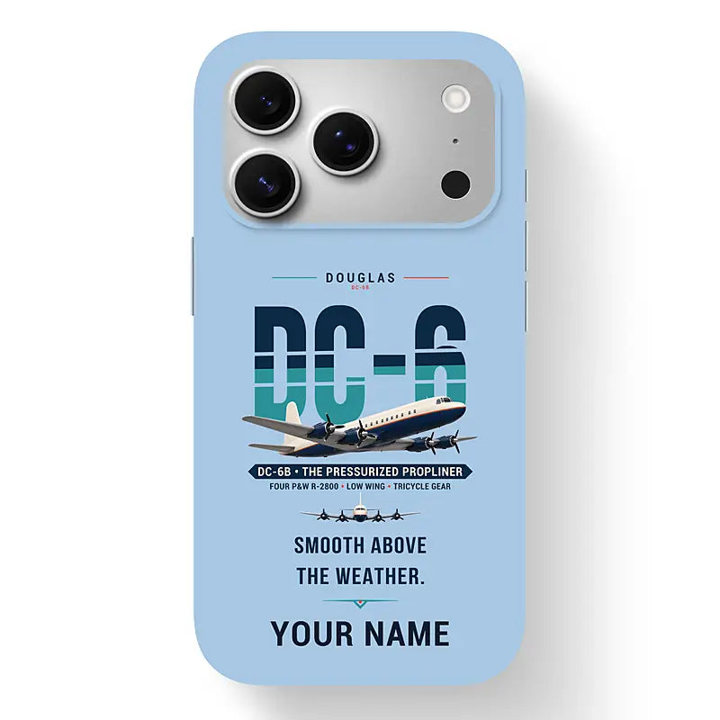 Douglas DC-6B - Original + Name - MagSafe iPhone 17 Pro - Light Blue