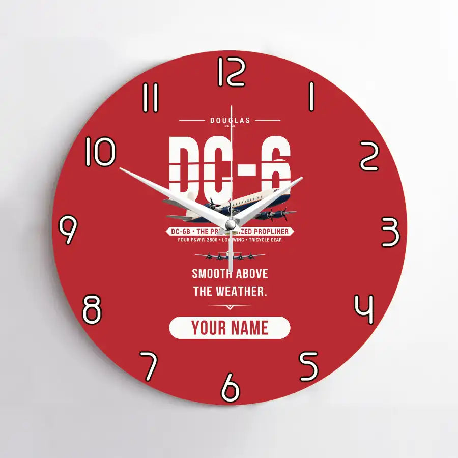 Douglas DC-6B - Original + Name - No Frame - Red
