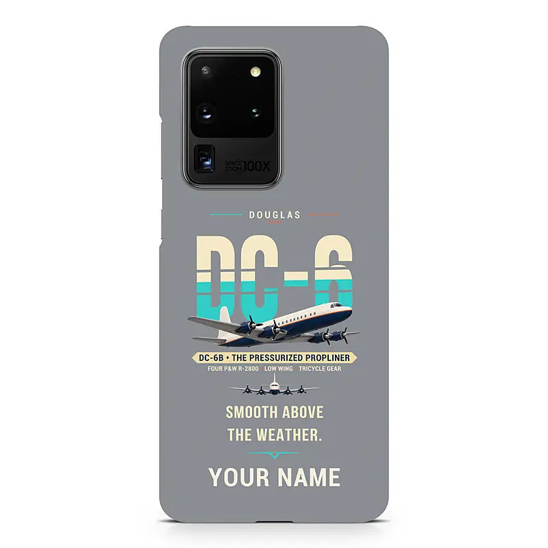 Douglas DC-6B - Original + Name - Samsung Case - Gray