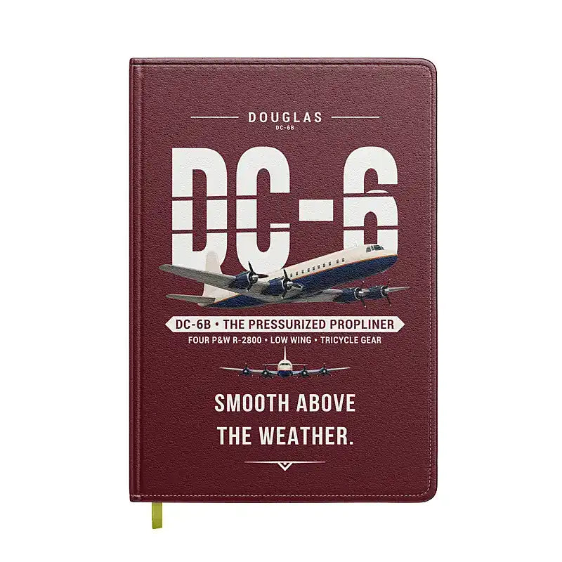 Douglas DC-6B - Original - Notebook - Dark Red