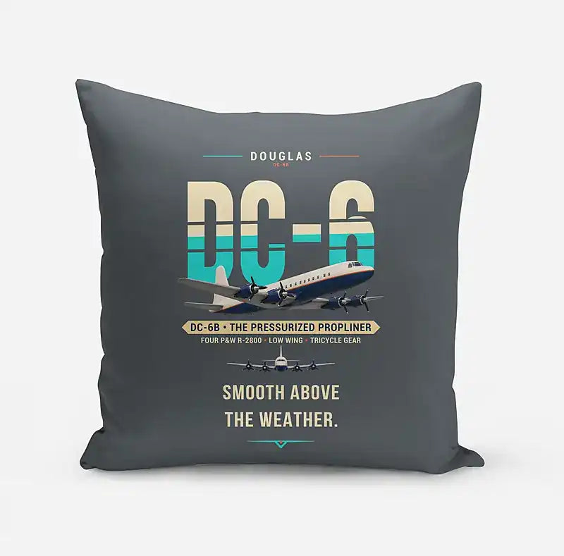 Douglas DC-6B - Original - Pillow - Gray
