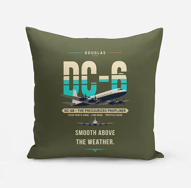 Douglas DC-6B - Original - Pillow - Green Army