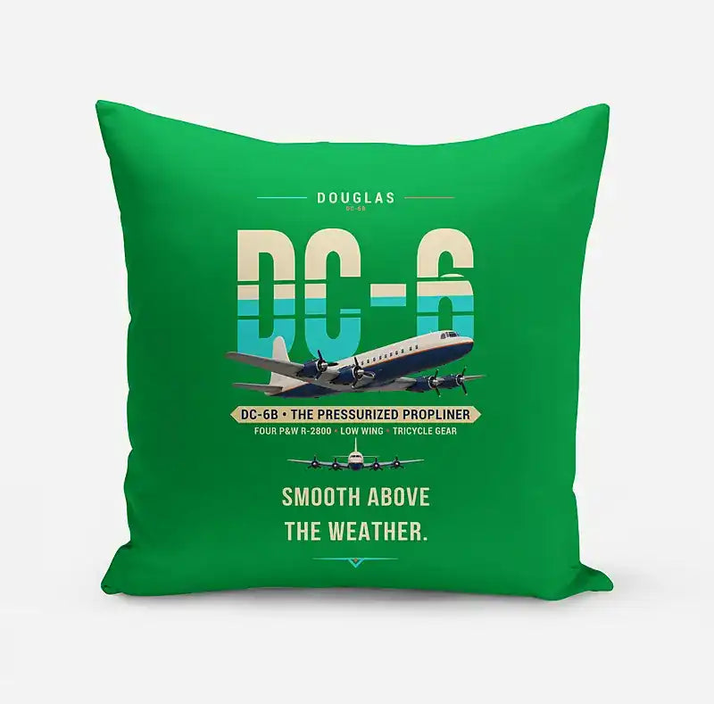 Douglas DC-6B - Original - Pillow - Green