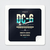 Thumbnail for Douglas DC-6B - Original - Square Sticker - Peel