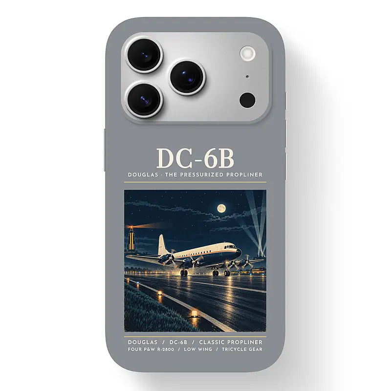 Douglas DC-6B - Poster - MagSafe iPhone 17 Pro - Gray