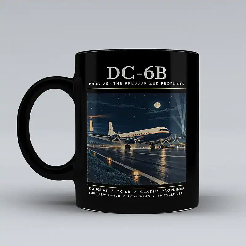 Douglas DC-6B - Poster - Mug - Black