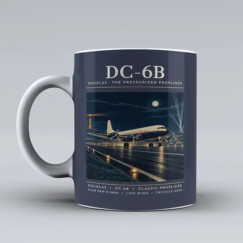Douglas DC-6B - Poster - Mug - Dark Blue