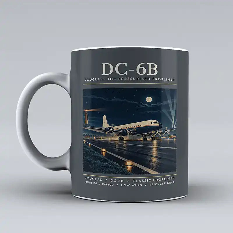 Douglas DC-6B - Poster - Mug - Gray