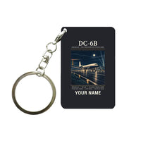 Thumbnail for Douglas DC-6B - Poster + Name - Key Chain - Black