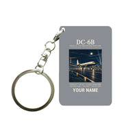 Thumbnail for Douglas DC-6B - Poster + Name - Key Chain - Gray