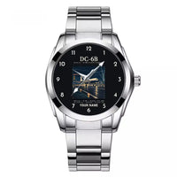 Thumbnail for Douglas DC-6B - Poster + Name - Stainless Steel Band - For Men
