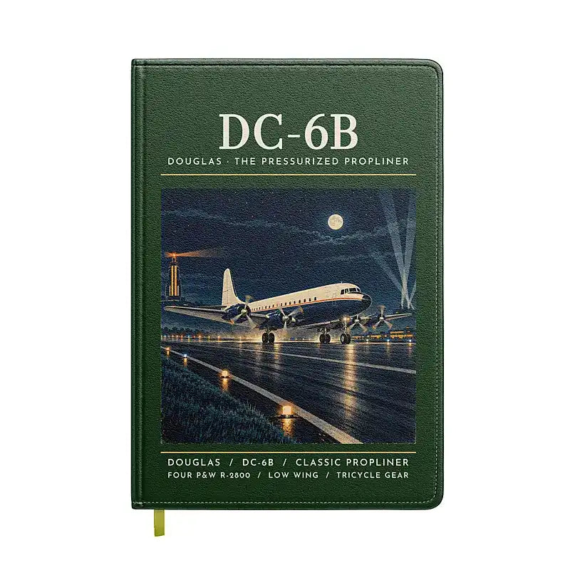 Douglas DC-6B - Poster - Notebook - Dark Green