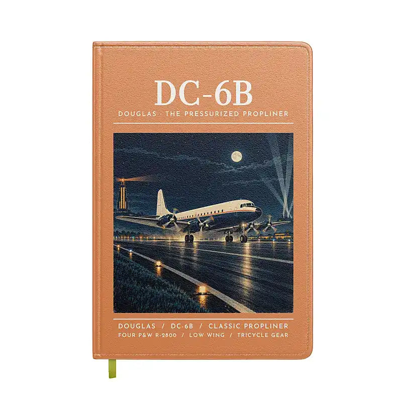 Douglas DC-6B - Poster - Notebook - Orange