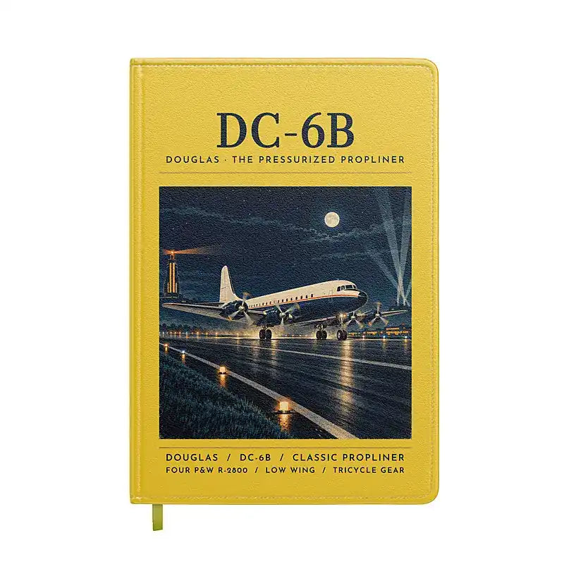 Douglas DC-6B - Poster - Notebook - Yellow