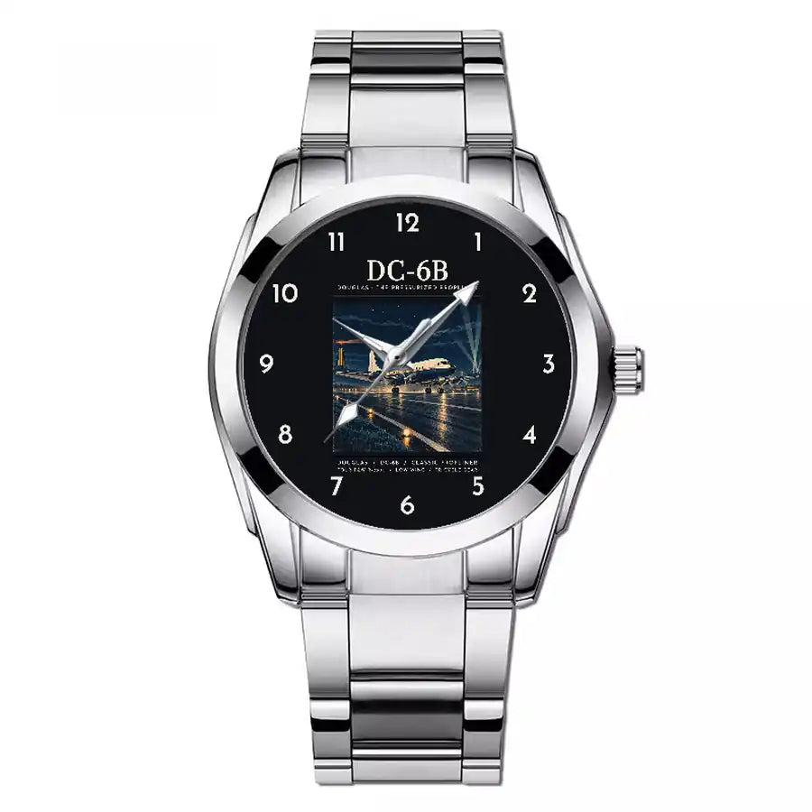 Douglas DC-6B - Poster - Stainless Steel Band - For Men