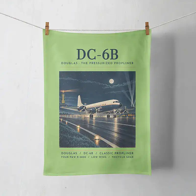 Douglas DC-6B - Poster - Towel - Light Green