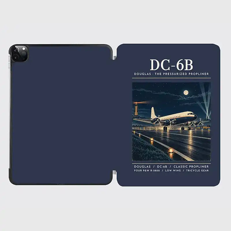 Douglas DC-6B - Poster - iPad Case - Navy Blue