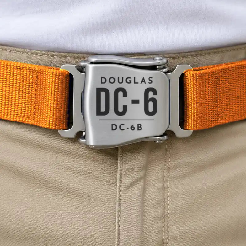 Douglas DC-6B - Seat Belt - Tag - Orange
