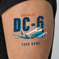 Thumbnail for Douglas DC-6B - Tattoo - Cartoon + Name - Man