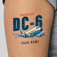 Thumbnail for Douglas DC-6B - Tattoo - Cartoon + Name