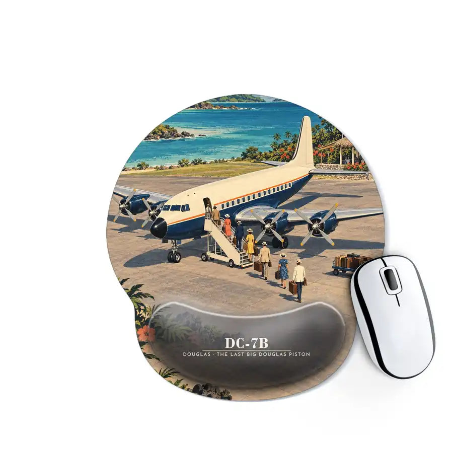 Douglas DC-7B - 3D - Ergonomic Mouse Pad - Full Print