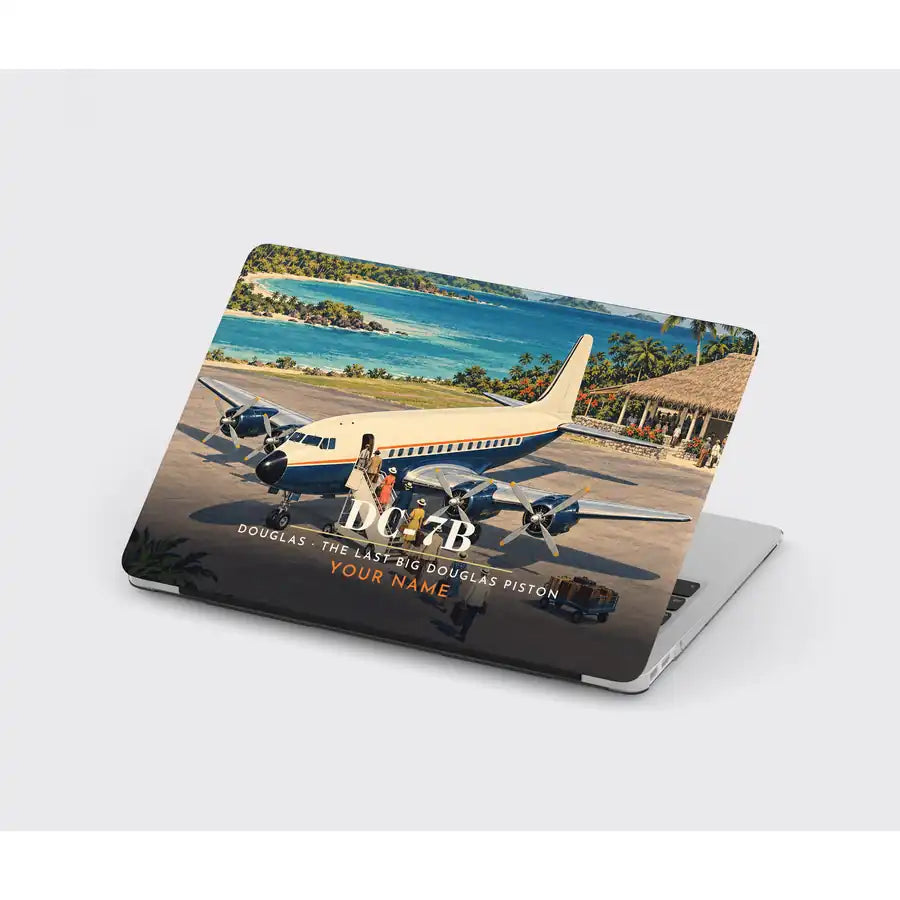Douglas DC-7B - 3D + Name - MacBook Case - Full Print