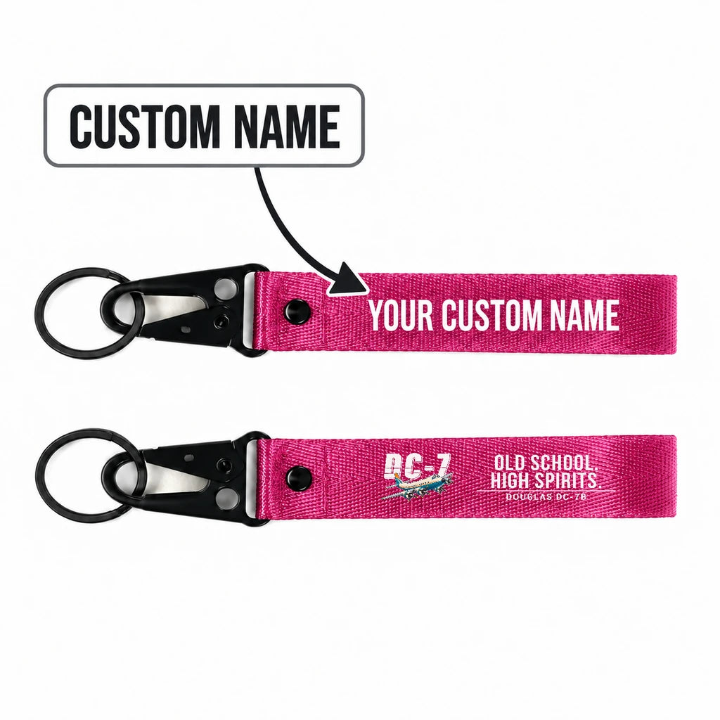Douglas DC-7B Hawk-Shaped Key Chains - Pink - Cartoon - Personalized