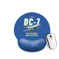 Thumbnail for Douglas DC-7B - Cartoon - Ergonomic Mouse Pad - Blue