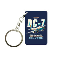 Thumbnail for Douglas DC-7B - Cartoon - Key Chain - Navy Blue