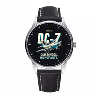 Thumbnail for Douglas DC-7B - Cartoon - Leather Strap - Black Leather Strap