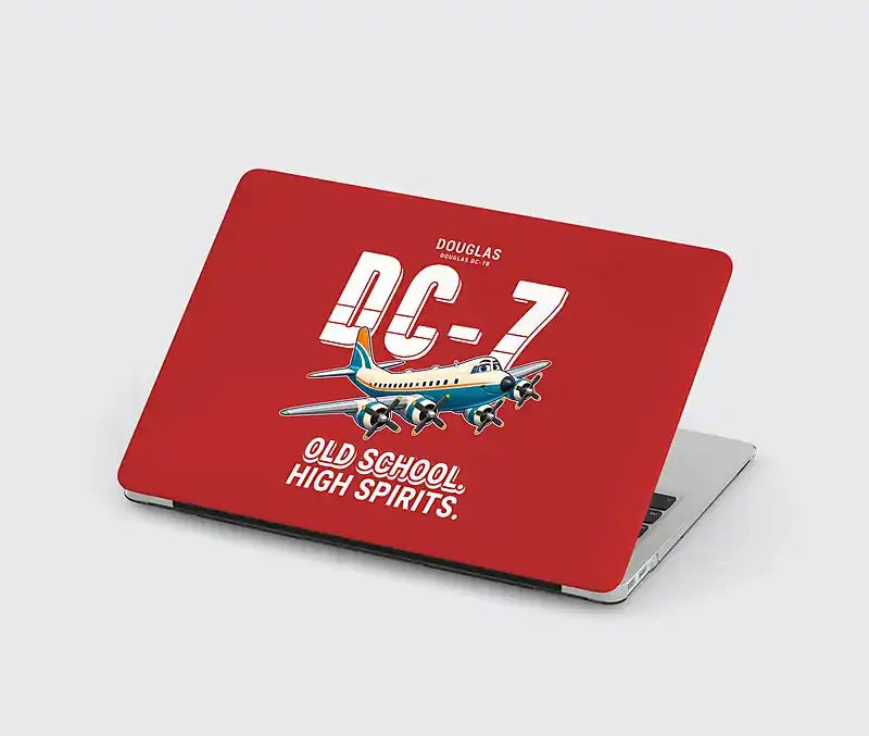 Douglas DC-7B - Cartoon - MacBook Case - Red