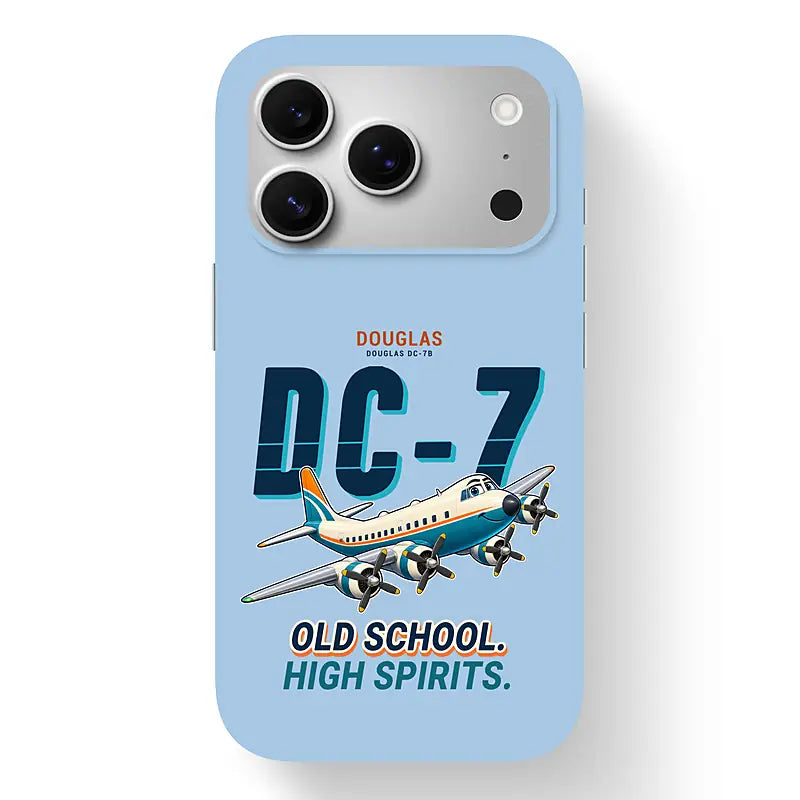 Douglas DC-7B - Cartoon - MagSafe iPhone 17 Pro - Light Blue