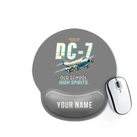 Thumbnail for Douglas DC-7B - Cartoon + Name - Ergonomic Mouse Pad - Gray