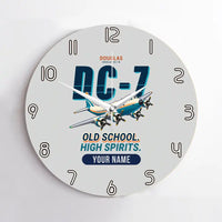Thumbnail for Douglas DC-7B - Cartoon + Name - No Frame - Light Gray