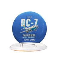 Thumbnail for Douglas DC-7B - Cartoon + Name - Pin - Blue
