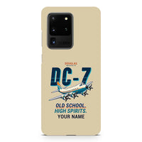 Thumbnail for Douglas DC-7B - Cartoon + Name - Samsung Case - Beige