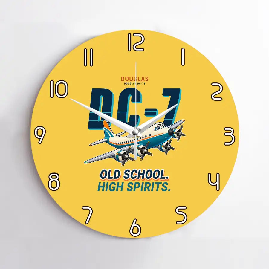Douglas DC-7B - Cartoon - No Frame - Yellow