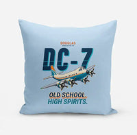 Thumbnail for Douglas DC-7B - Cartoon - Pillow - Light Blue