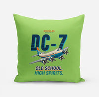 Thumbnail for Douglas DC-7B - Cartoon - Pillow - Light Green