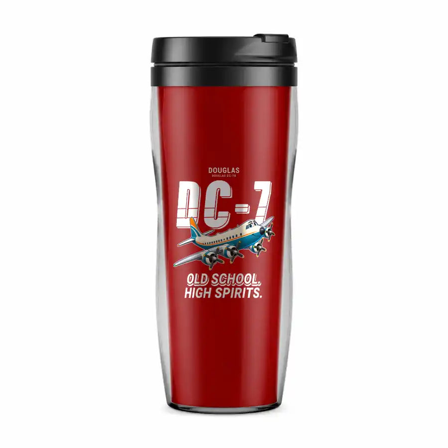 Douglas DC-7B - Cartoon - Plastic (No Holder) - Red