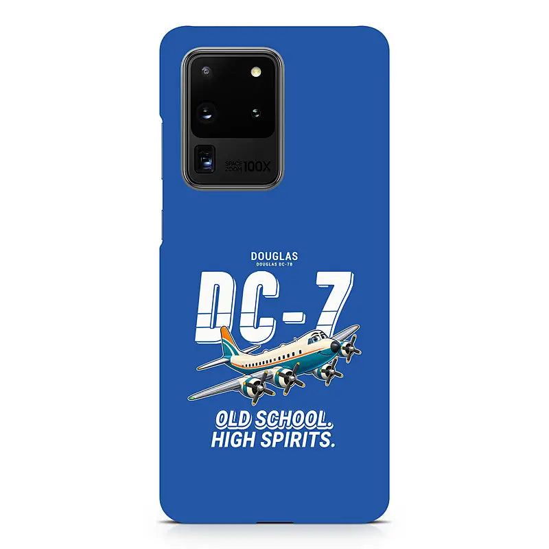 Douglas DC-7B - Cartoon - Samsung Case - Blue
