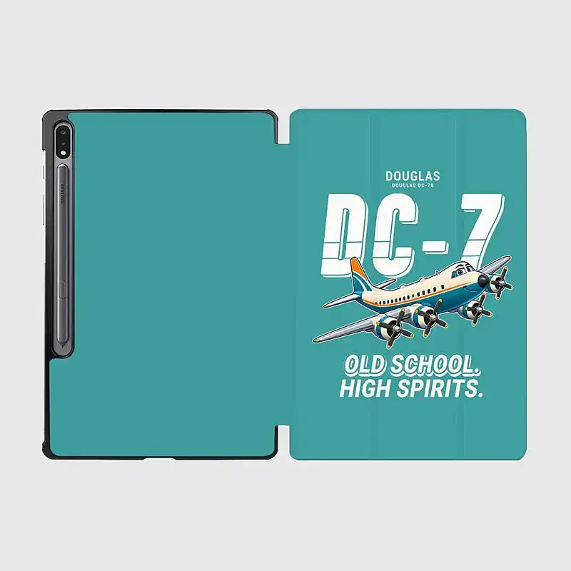 Douglas DC-7B - Cartoon - Samsung Tablet - Turquoise