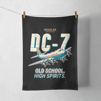 Thumbnail for Douglas DC-7B - Cartoon - Towel - Black