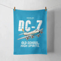 Thumbnail for Douglas DC-7B - Cartoon - Towel - Turquoise
