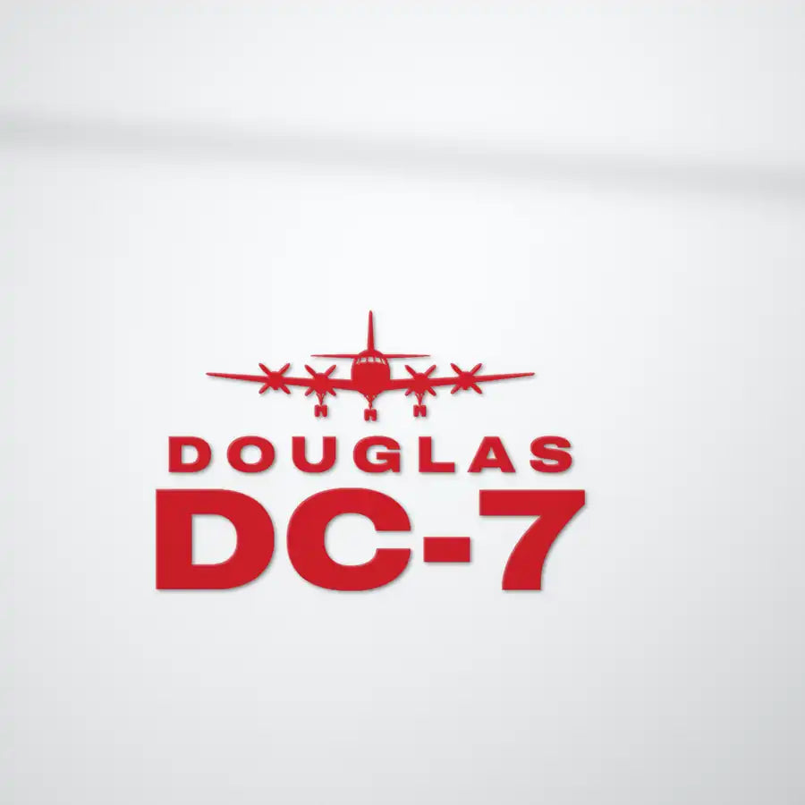 Douglas DC-7B - Heritage Die-Cut - Red - Die-Cut - Close-up