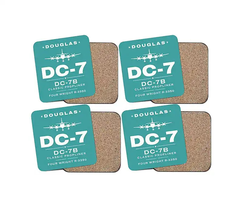 Douglas DC-7B - Heritage - Coaster Set - Turquoise
