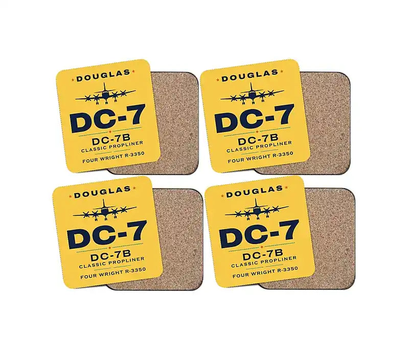 Douglas DC-7B - Heritage - Coaster Set - Yellow