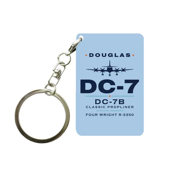 Douglas DC-7B - Heritage - Key Chain - Light Blue